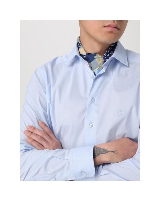 Etro Blue Silk Foulard for men