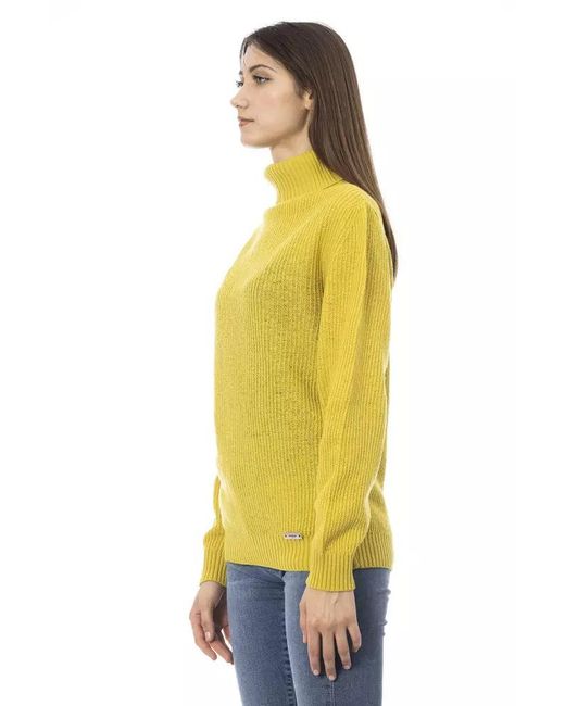 Baldinini Yellow Elegant Turtleneck Sweater