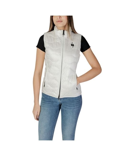 Blauer Blue Polyamide Sleveless Jacket