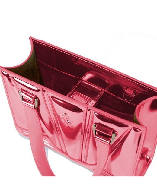 Ferrari Red Fuchsia Leather Handbag
