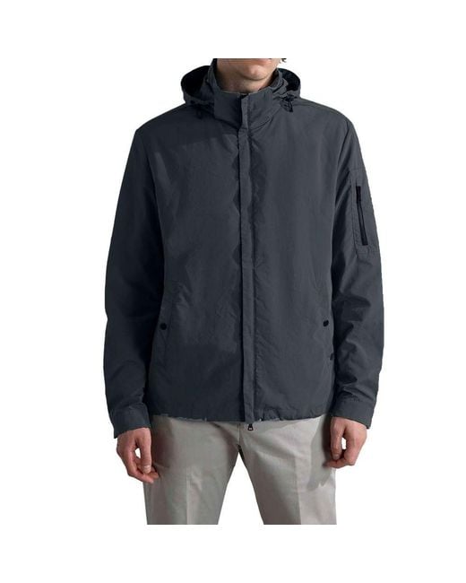 Paul & Shark Blue Gray Nylon Shell Jacket for men