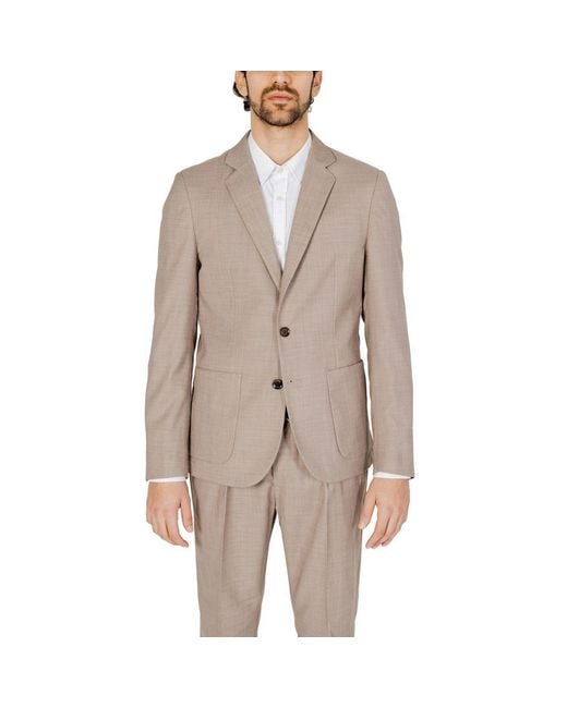 Antony Morato Brown Beige Polyester Blazer for men