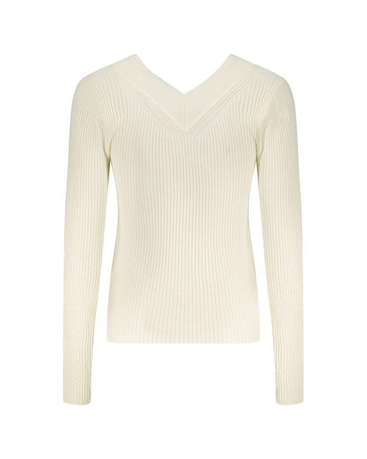 Guess Natural White Viscose Sweater