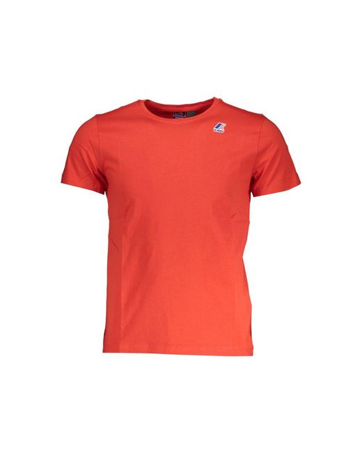 K-Way Red Cotton T-Shirt for men