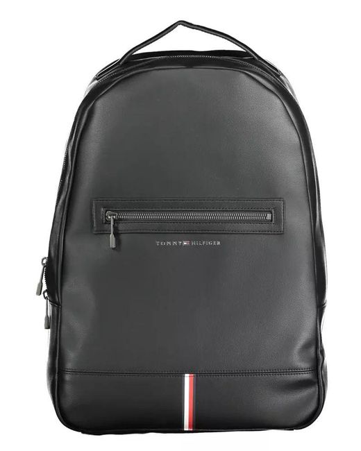 Tommy Hilfiger Black Polyethylene Backpack for men