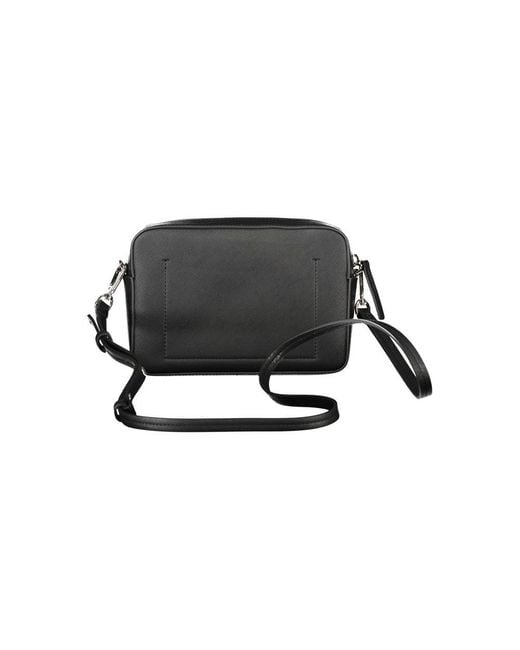 Calvin Klein Black Polyurethane Shoulder Bag