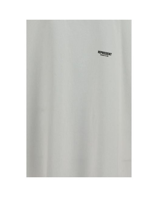Represent Gray White Cotton T for men