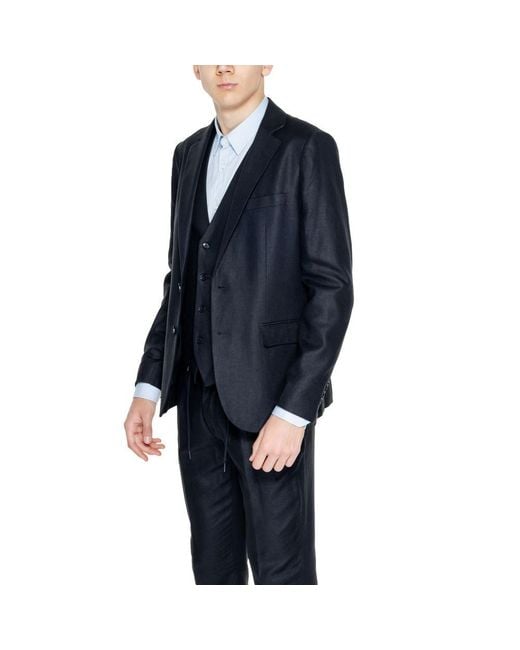Antony Morato Blue Linen Suit for men