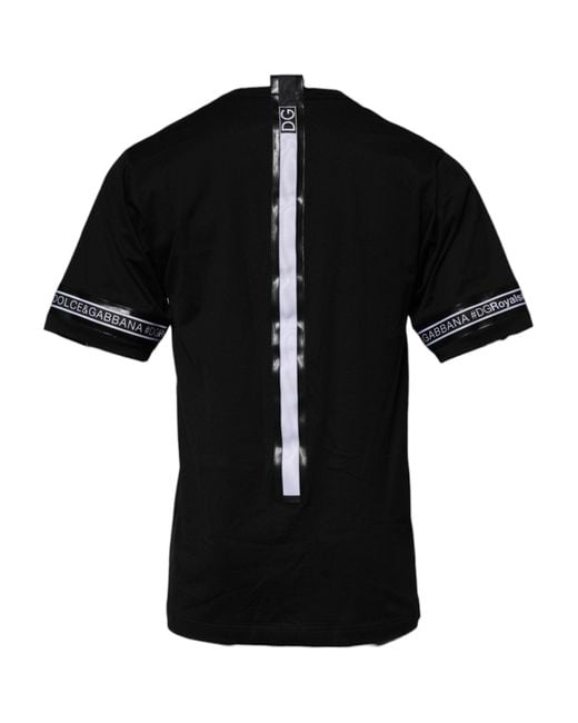 Dolce & Gabbana Black Short Sleeve Crew Neck Tshirt for men