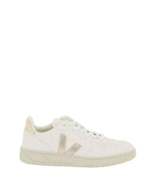 Veja White Chromefree Leather V-10 Sneakers