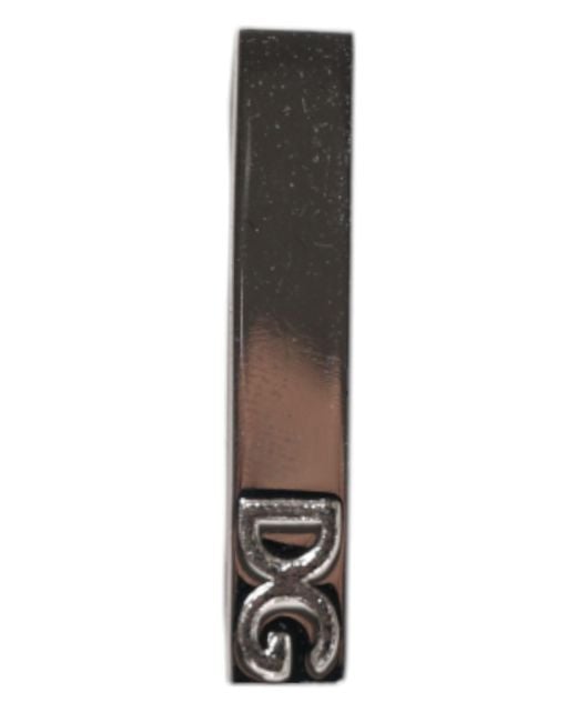 Dolce & Gabbana Metallic Tone Brass Logo Branded Tie Clip Bar for men