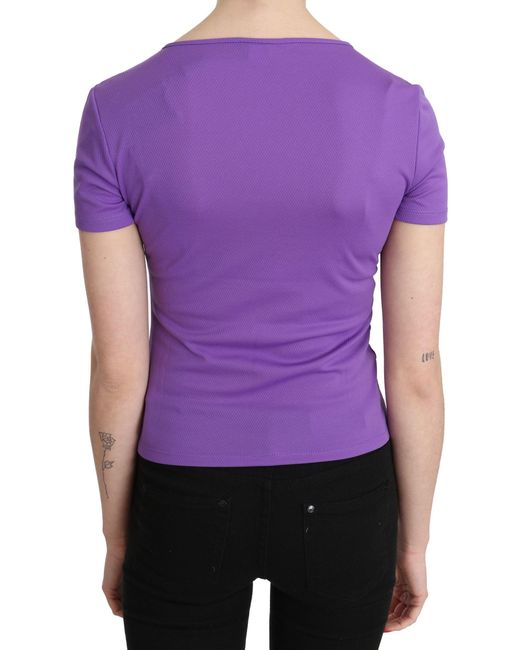 Gianfranco Ferré Polyester Ss Top Purple Tsh3424
