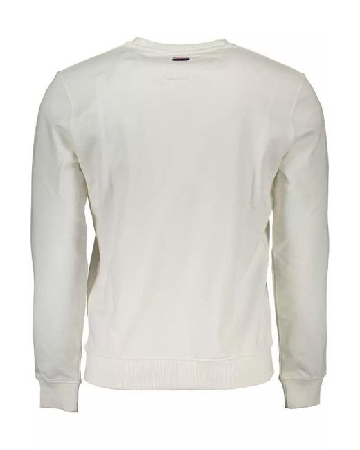 U.S. POLO ASSN. White Cotton Sweater for men