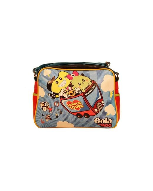Gola Orange Light Blue Fabric Handbag
