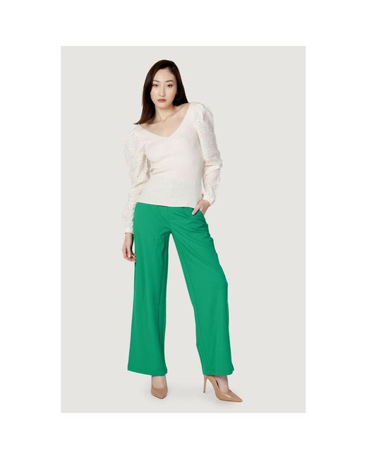 ONLY Green Beige Cotton Tops & T