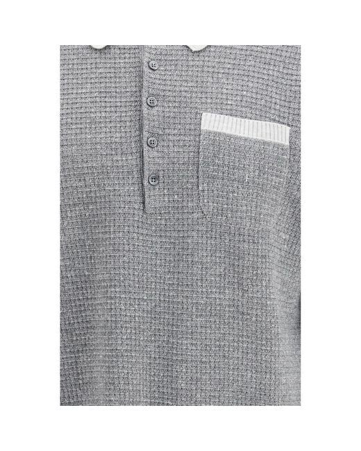 Thom Browne Gray Linen Dress Shirt for men