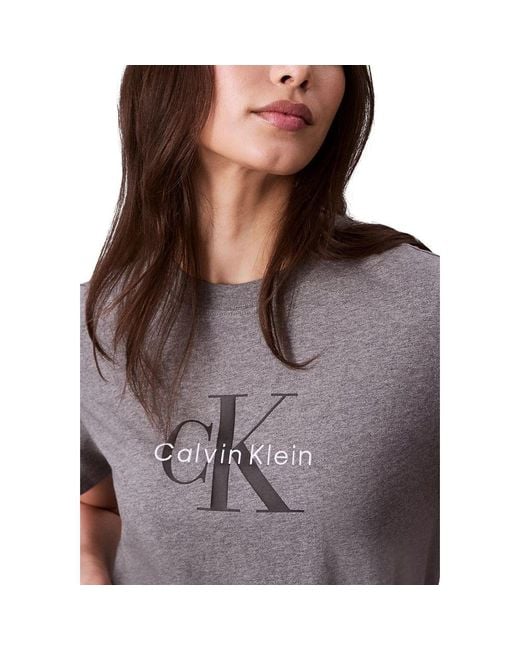 Calvin Klein Purple Gray Cotton T