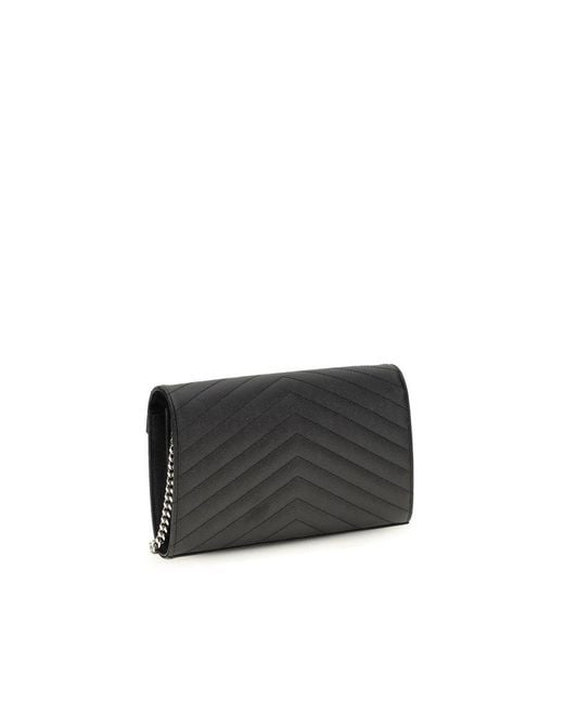 Saint Laurent Black Calf Leather Bos Taurus Wallet