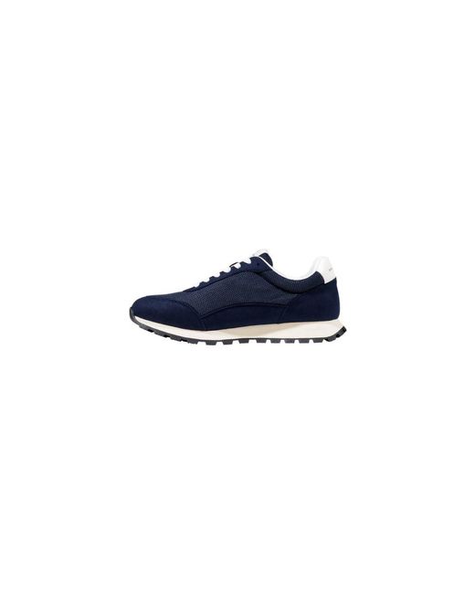 ARMANI EXCHANGE Blue Bicolor Polyester Athletic Sneakers for men