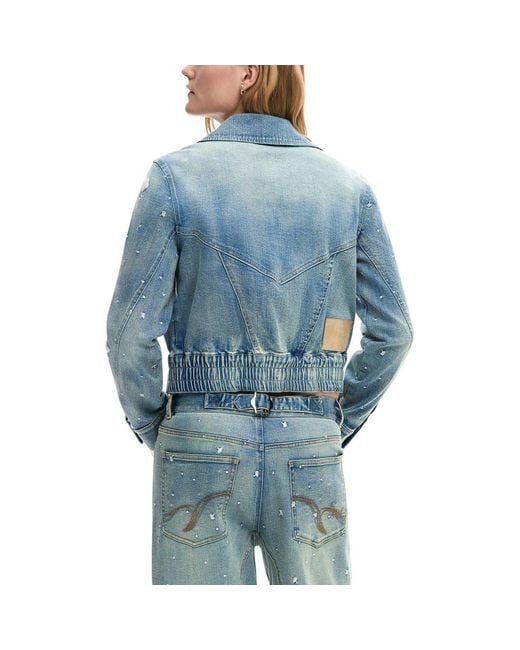 Desigual Blue Elastane Jacket