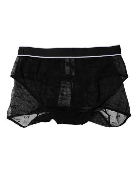 Dolce & Gabbana Black Lace Trim Briefs