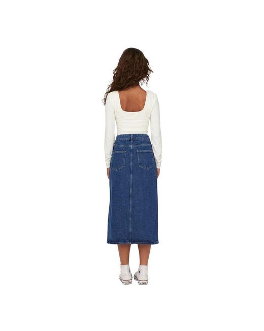 ONLY Blue Cotton Skirt