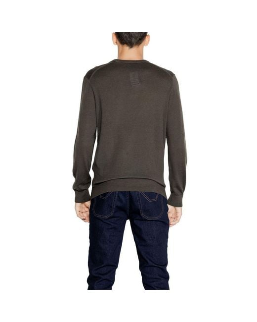 ARMANI EXCHANGE Gray Green Wool Sweatshirt for men