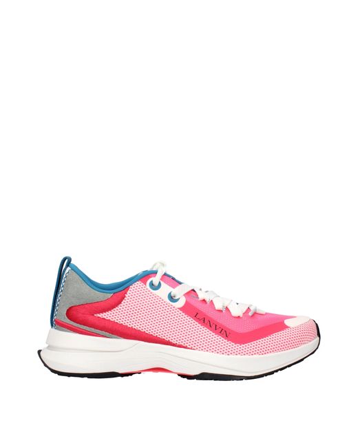 Lanvin Pink Sneakers Runner Fabric/Fluorescent for men