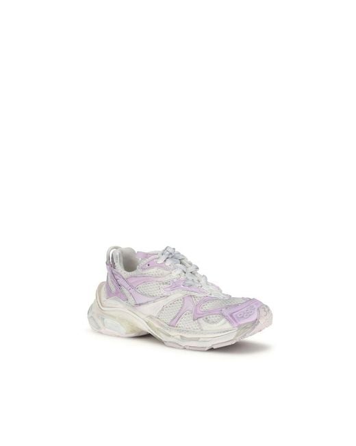 Balenciaga White Multicolor Polyurethane Athletic Sneakers