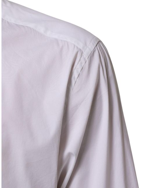 Dolce & Gabbana Purple Cotton Long Sleeves Formal Shirt Nylon Elastane for men