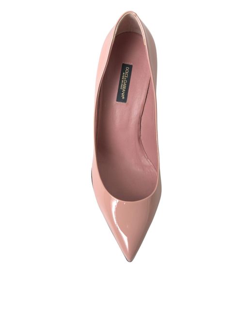 Dolce & Gabbana Pink Patent Leather Pumps Heels Shoes
