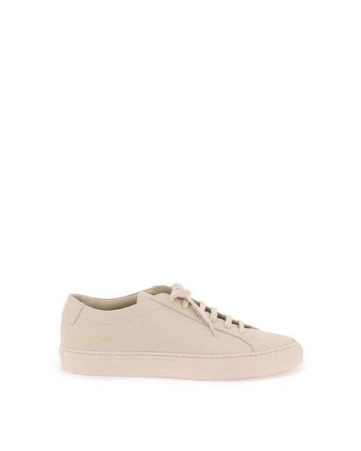 Common Projects Pink Original Achilles Leather Sneakers