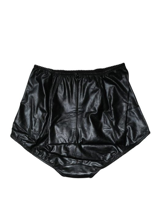 Dolce & Gabbana Black Silk Blend High Waist Girdle Panty Underwear