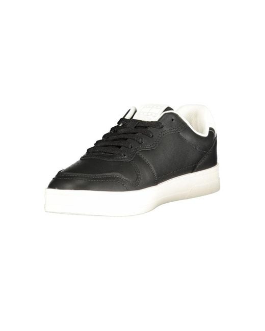 Tommy Hilfiger Black Polyurethane Sneaker