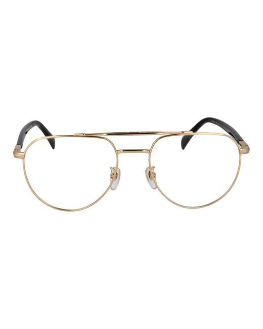 David Beckham Black Gold Metal Glasses (frames) for men