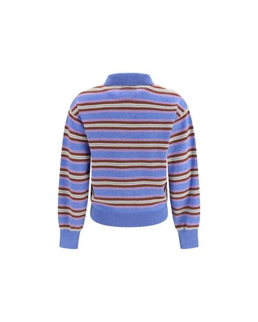 Guest In Residence Blue Multicolor Kaschgora Sweatshirt