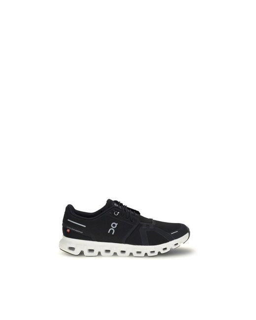 On Shoes Black Recycled Polyester Athletic Sneakers for men