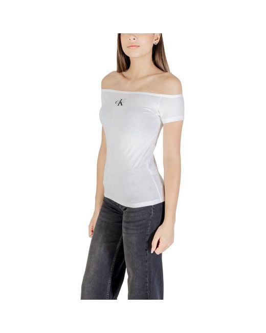 Calvin Klein Blue White Cotton T