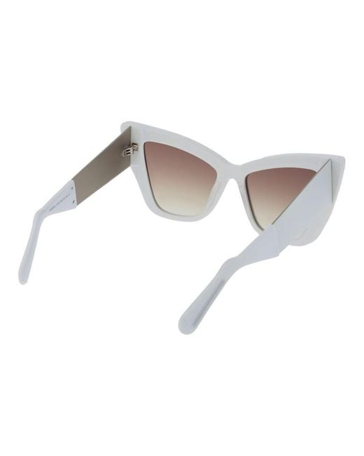 Gcds White Acetate Sunglasses