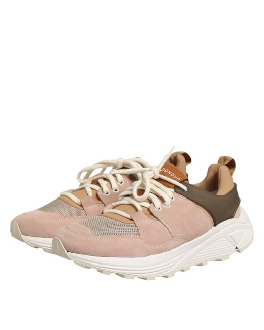 Dondup Brown Multicolor Suede Low Top Sneakers Shoes