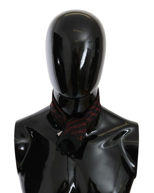 CoSTUME NATIONAL Black Elegant Silk Scarf Bandana Hat