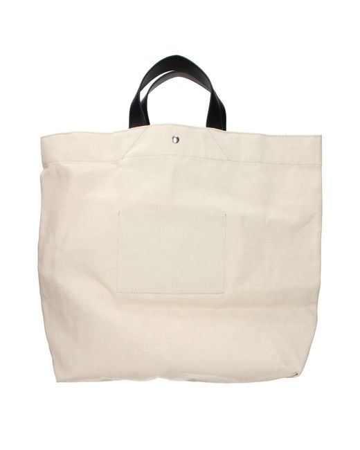 Jil Sander Natural Beige Fabric Handbag