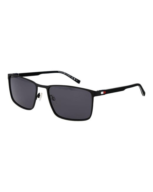 Tommy Hilfiger Black Metal Sunglasses for men