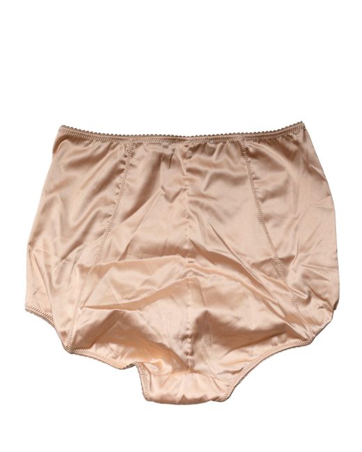 Dolce & Gabbana Natural Beige Silk Blend High Waist Girdle Panty Underwear