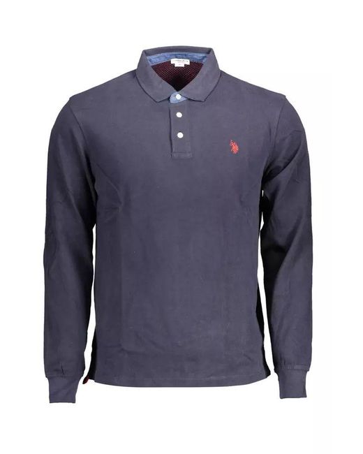 U.S. POLO ASSN. Blue Cotton Polo Shirt for men