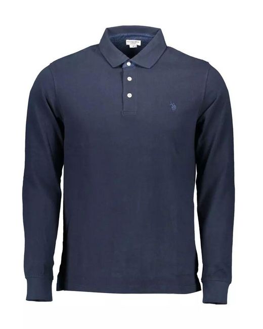 U.S. POLO ASSN. Blue Cotton Polo Shirt for men