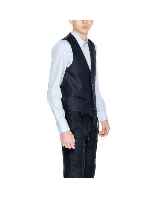 Antony Morato Blue Linen Vest for men