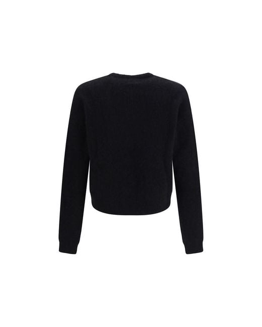 Rick Owens Black Alpaca Vicugna Pacos Sweatshirt for men