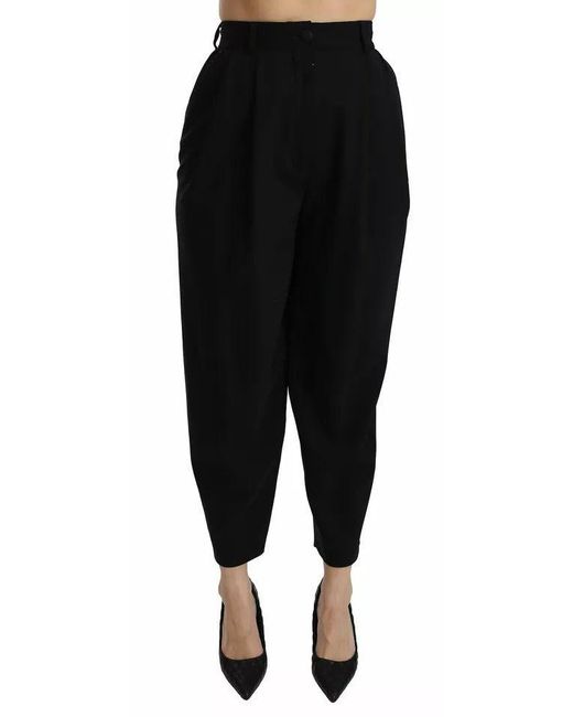 Dolce & Gabbana Black Cropped Trousers