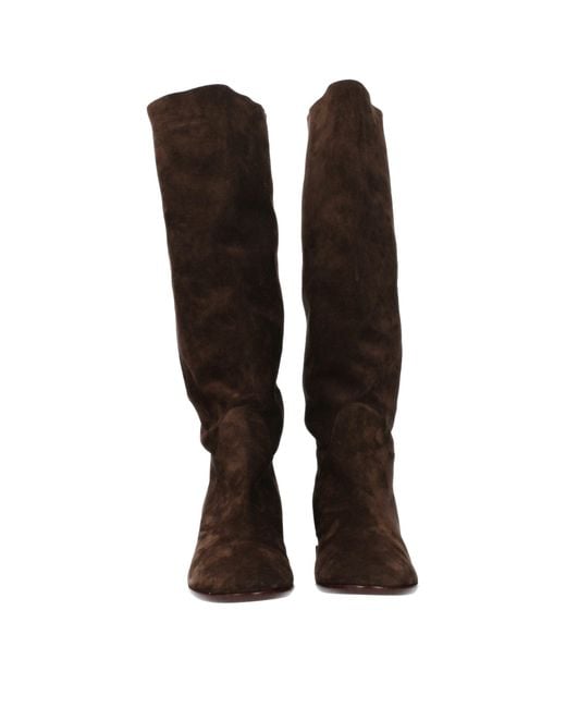 Casadei Brown Boots Suede/Cocoa